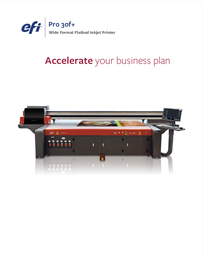 Resource: EFI Pro 30f+ Flatbed LED Printer