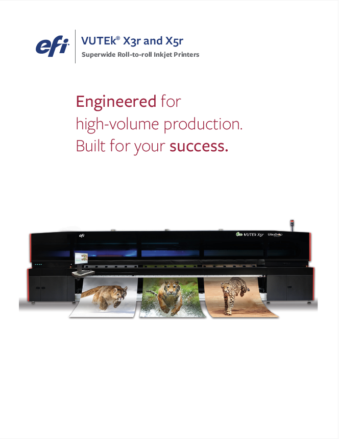 Resource: EFI VUTEk Xr Series Roll-to-roll LED Printers
