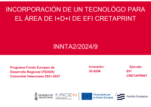 Award 3: Valencian Institute of Competitiveness and Innovation grant for talent promotion program