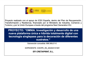Award 8: ICEX Spain (Foreign Trade Institute) funds to support the Omnia R&D program
