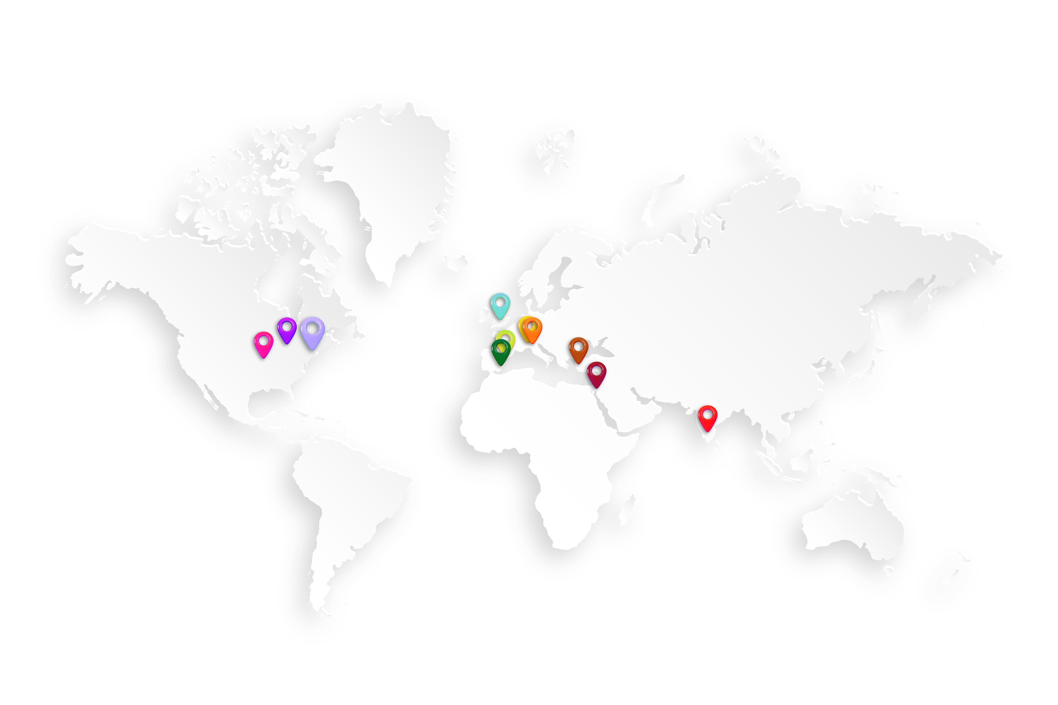 World map graphic highlighting global EFI® 幸运飞行艇开奖网站开奖记录 体彩历史查询结果 office and service locations to show the company’s worldwide presence